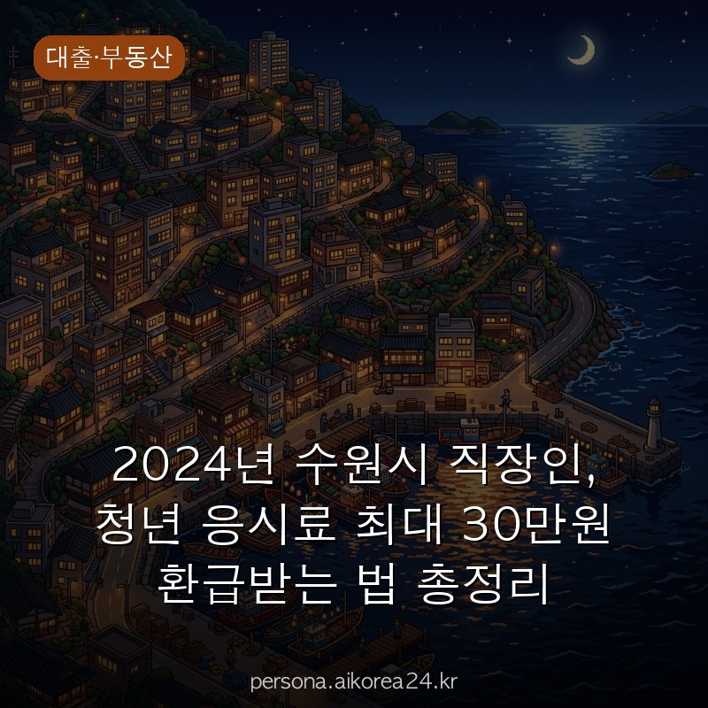 2024년 수원시 직장인, 청년 응시료 최대 30만원 환급받는 법 총정리
