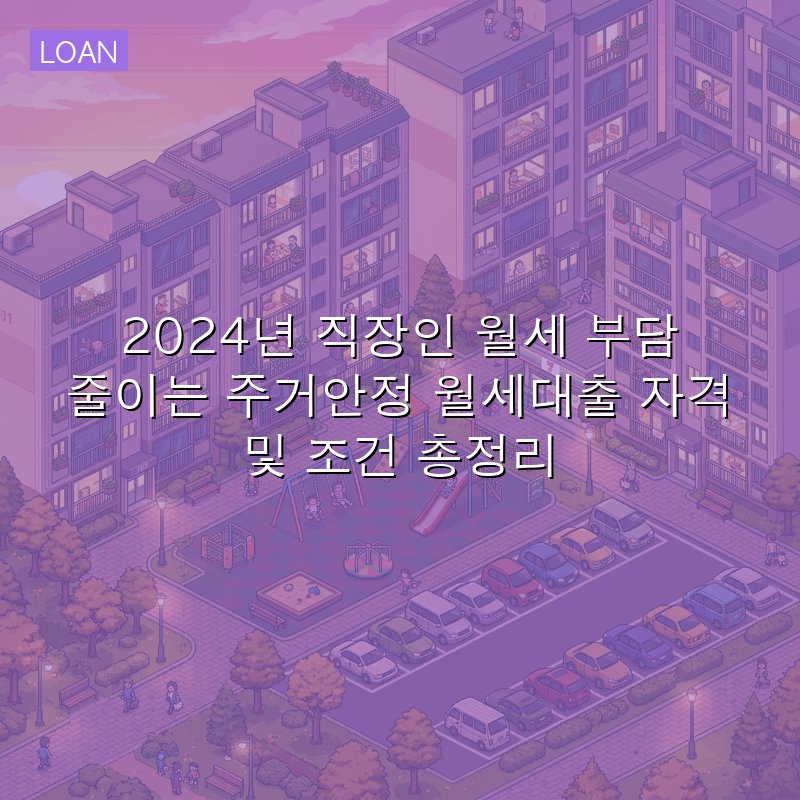 2024년 직장인 월세 부담 줄이는 주거안정 월세대출 자격 및 조건 총정리