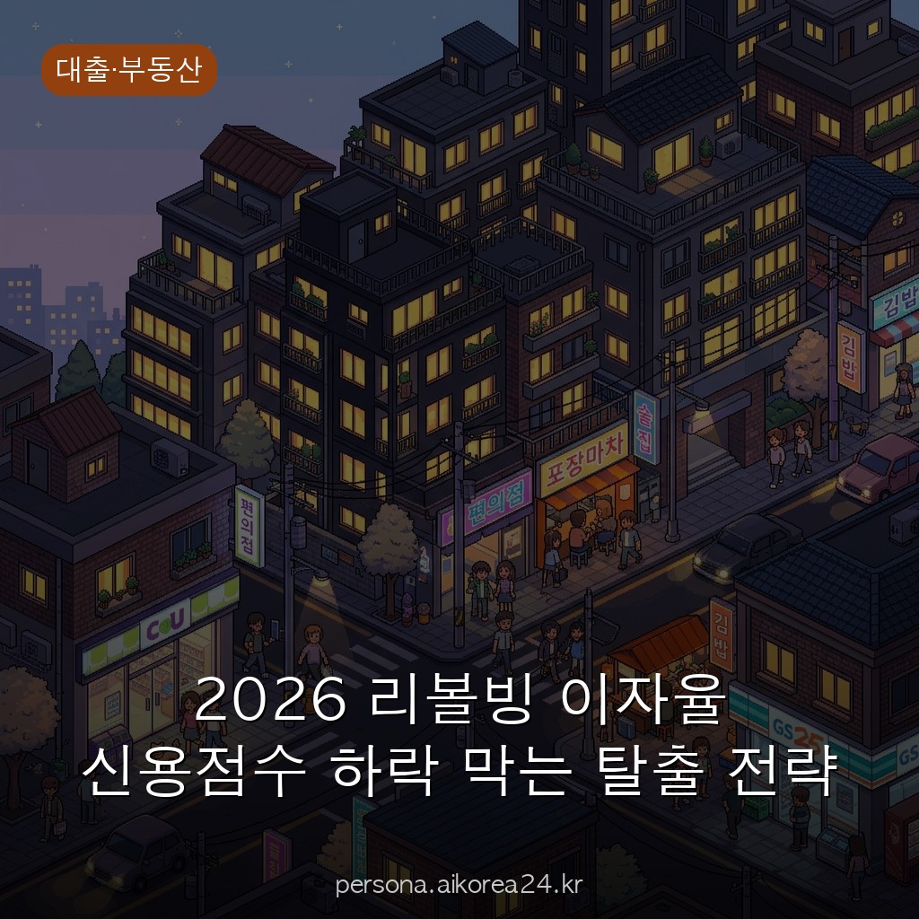 2026 리볼빙 이자율 신용점수 하락 막는 탈출 전략