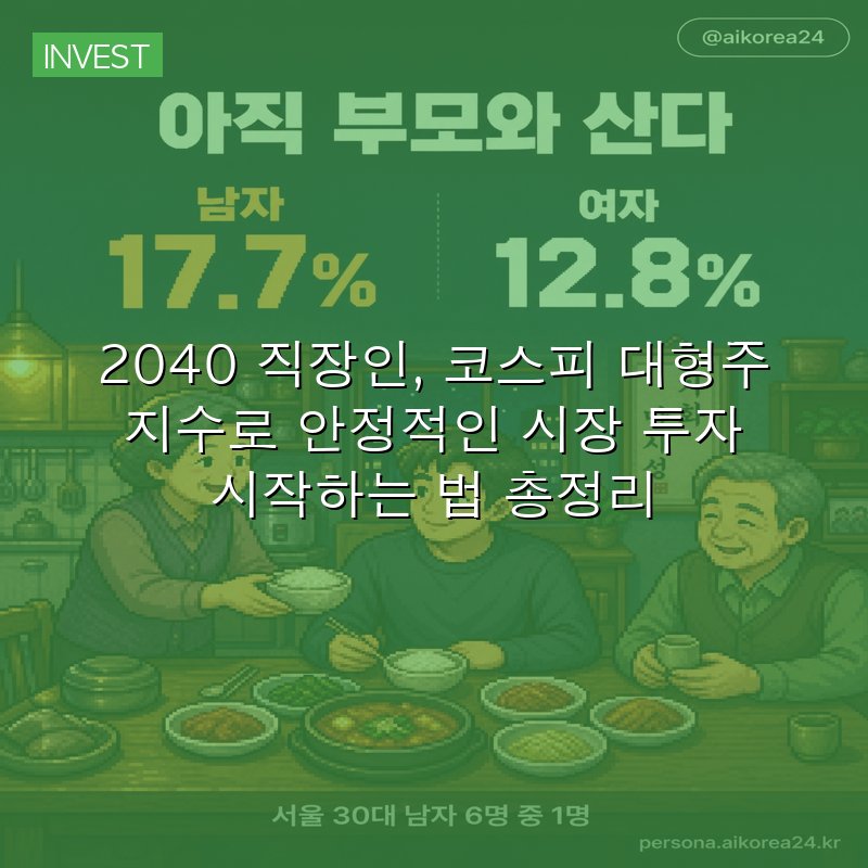 2040 직장인, 코스피 대형주 지수로 안정적인 시장 투자 시작하는 법 총정리