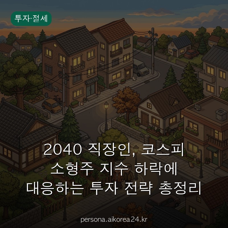 2040 직장인, 코스피 소형주 지수 하락에 대응하는 투자 전략 총정리
