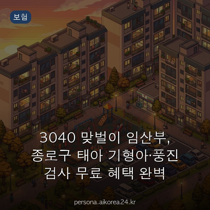 3040 맞벌이 임산부, 종로구 태아 기형아·풍진 검사 무료 혜택 완벽 가이드