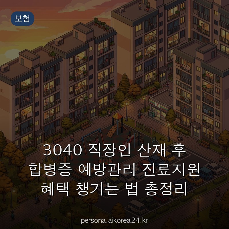 3040 직장인 산재 후 합병증 예방관리 진료지원 혜택 챙기는 법 총정리