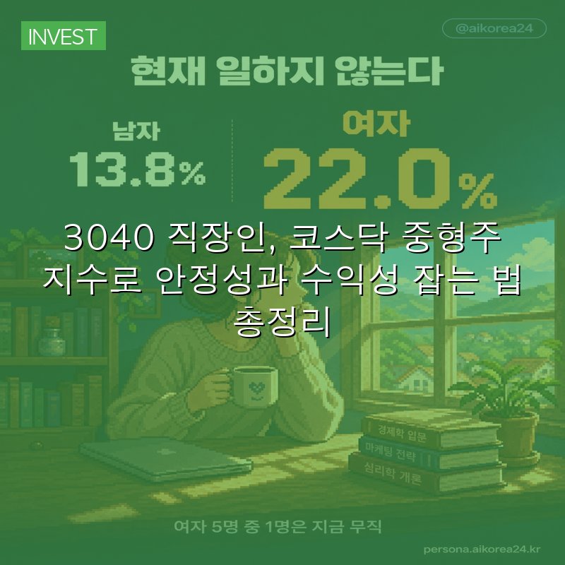3040 직장인, 코스닥 중형주 지수로 안정성과 수익성 잡는 법 총정리