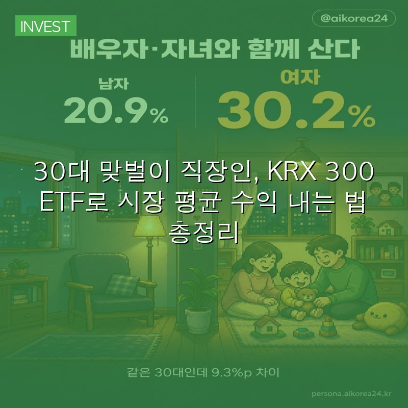 30대 맞벌이 직장인, KRX 300 ETF로 시장 평균 수익 내는 법 총정리