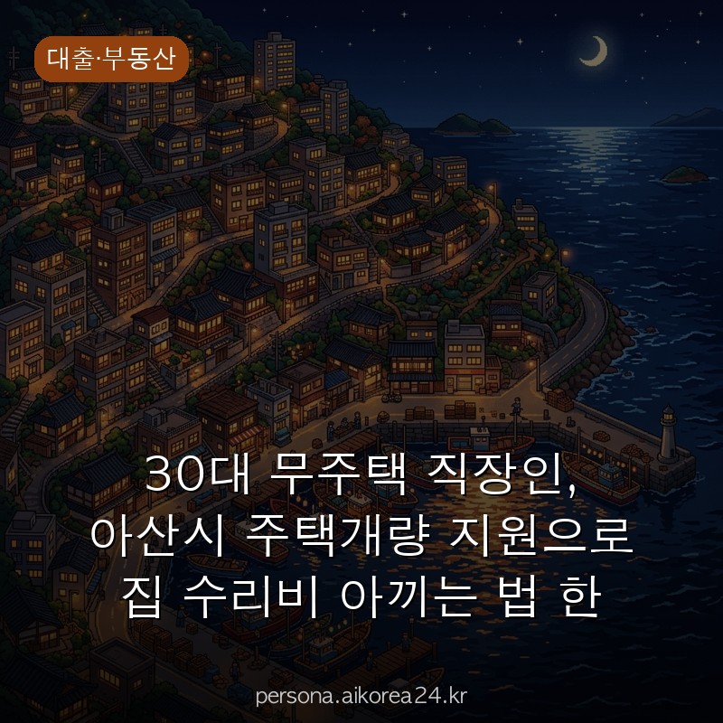 30대 무주택 직장인, 아산시 주택개량 지원으로 집 수리비 아끼는 법 한 번에 비교