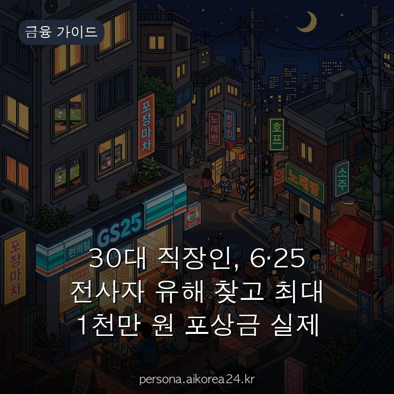 30대 직장인, 6·25 전사자 유해 찾고 최대 1천만 원 포상금 실제 사례