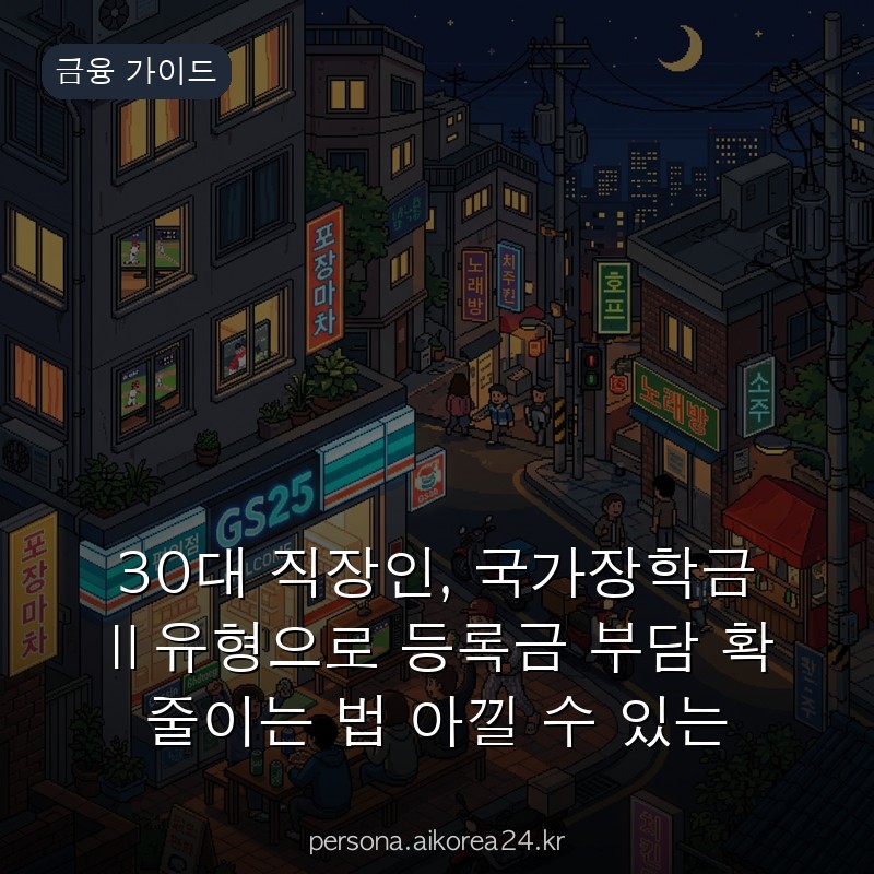 30대 직장인, 국가장학금 Ⅱ유형으로 등록금 부담 확 줄이는 법 아낄 수 있는 법