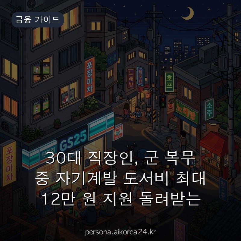 30대 직장인, 군 복무 중 자기계발 도서비 최대 12만 원 지원 돌려받는 법