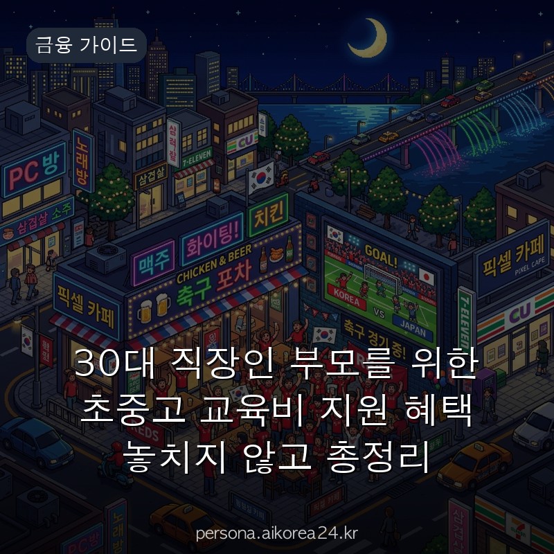 30대 직장인 부모를 위한 초중고 교육비 지원 혜택 놓치지 않고 총정리