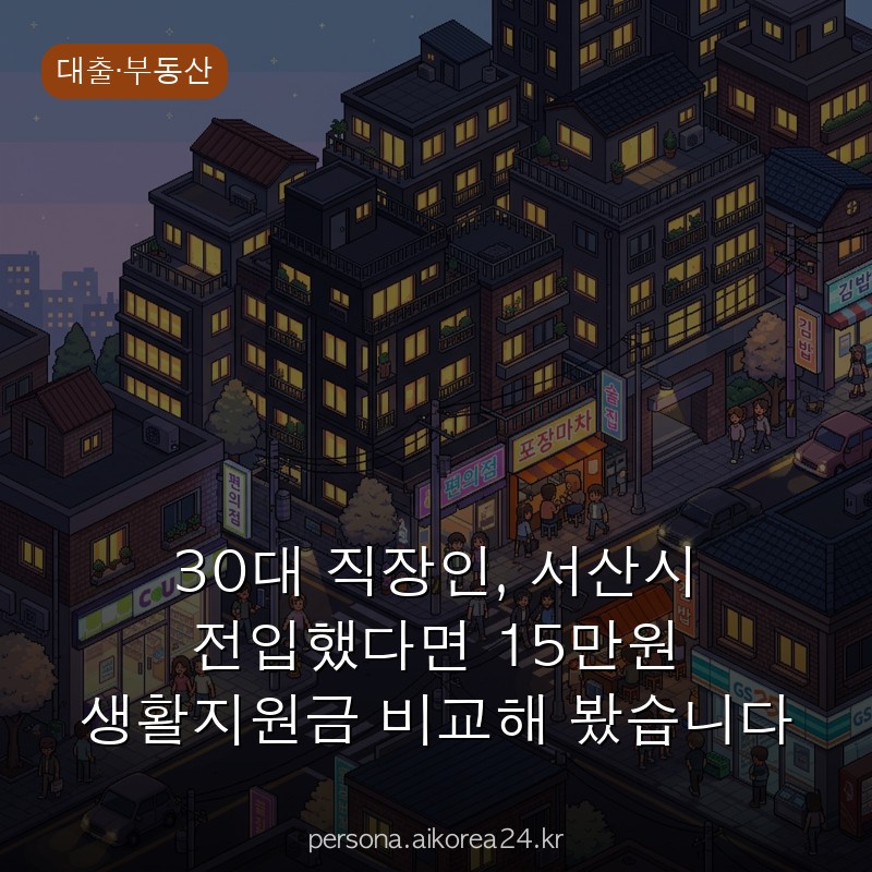 30대 직장인, 서산시 전입했다면 15만원 생활지원금 비교해 봤습니다