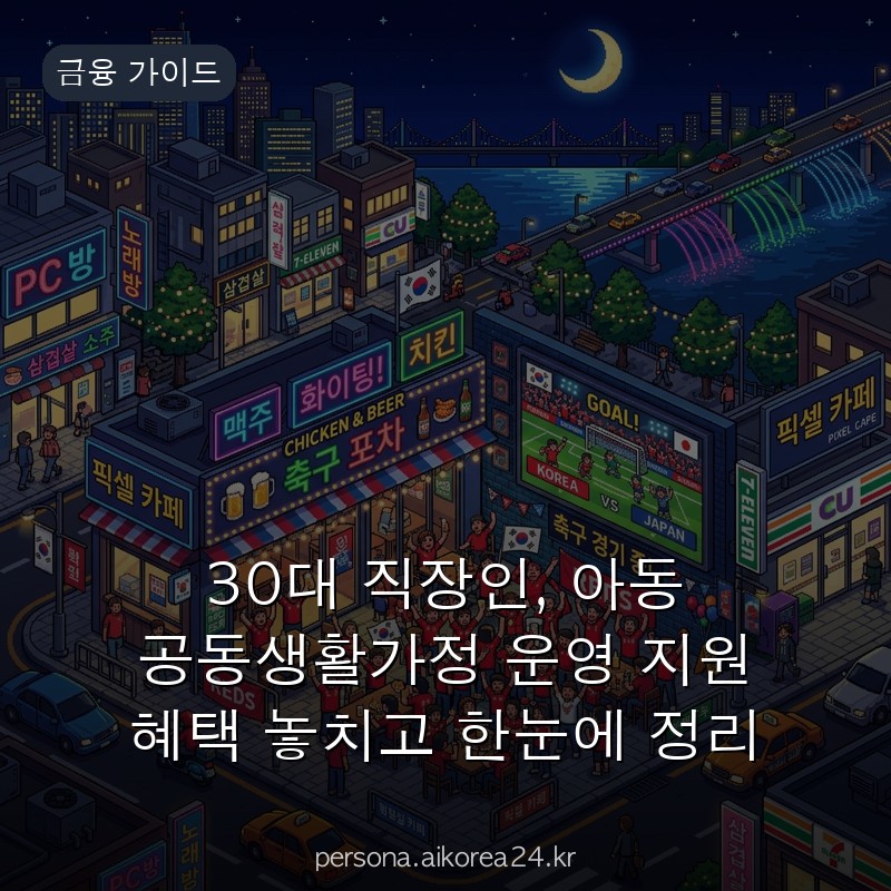 30대 직장인, 아동 공동생활가정 운영 지원 혜택 놓치고 한눈에 정리