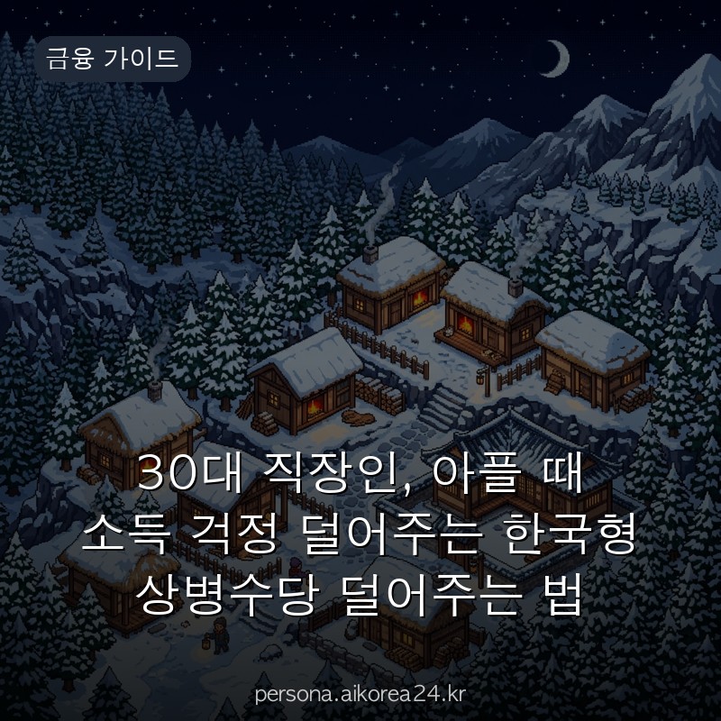 30대 직장인, 아플 때 소득 걱정 덜어주는 한국형 상병수당 덜어주는 법