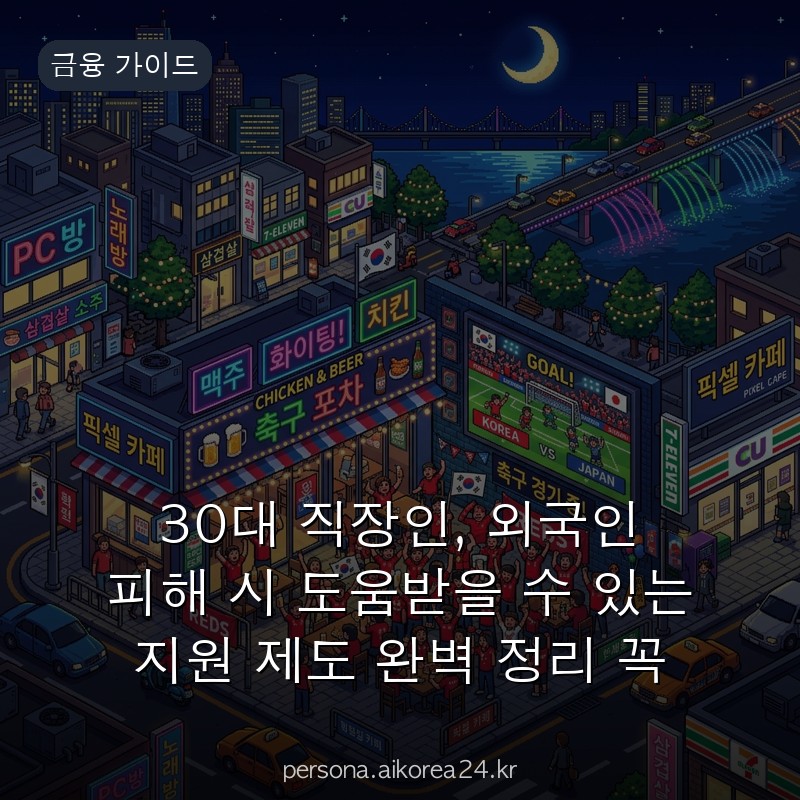 30대 직장인, 외국인 피해 시 도움받을 수 있는 지원 제도 완벽 정리 꼭 챙기세요