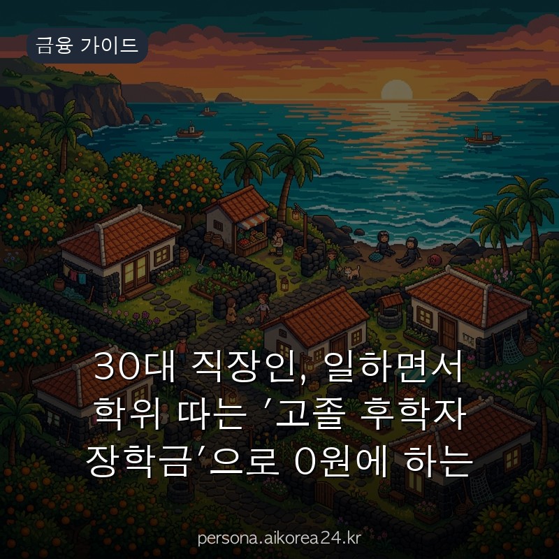 30대 직장인, 일하면서 학위 따는 '고졸 후학자 장학금'으로 0원에 하는 법 미리 알아두세요