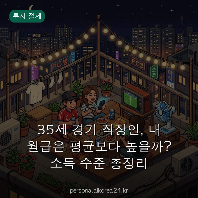 35세 경기 직장인, 내 월급은 평균보다 높을까? 소득 수준 총정리