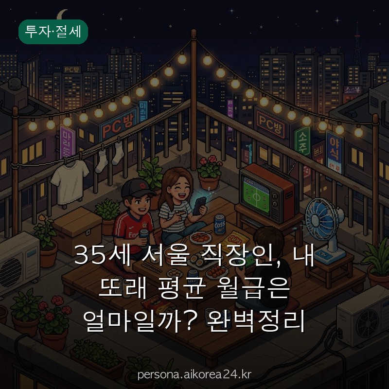 35세 서울 직장인, 내 또래 평균 월급은 얼마일까? 완벽정리