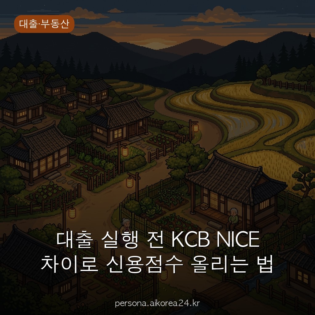 대출 실행 전 KCB NICE 차이로 신용점수 올리는 법