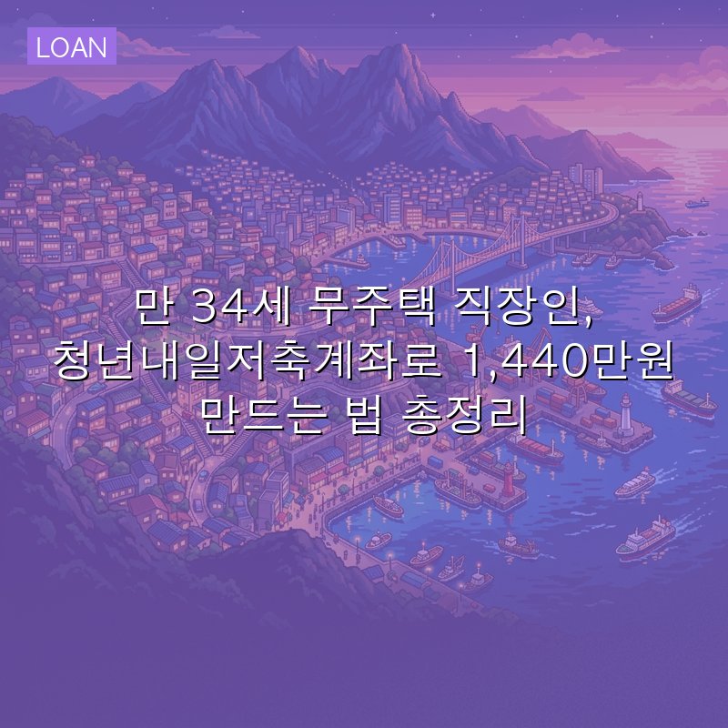 만 34세 무주택 직장인, 청년내일저축계좌로 1,440만원 만드는 법 총정리