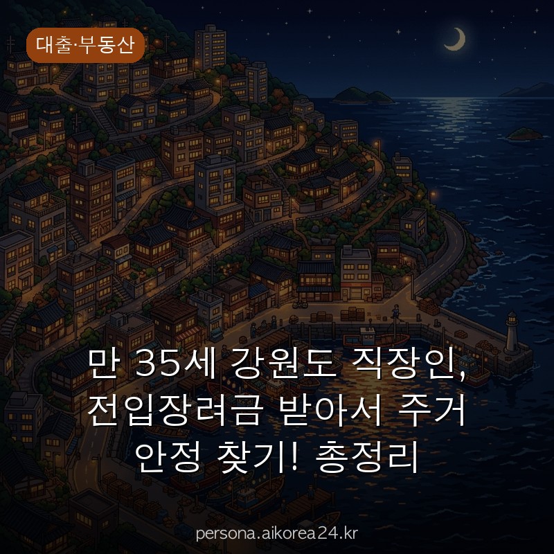 만 35세 강원도 직장인, 전입장려금 받아서 주거 안정 찾기! 총정리