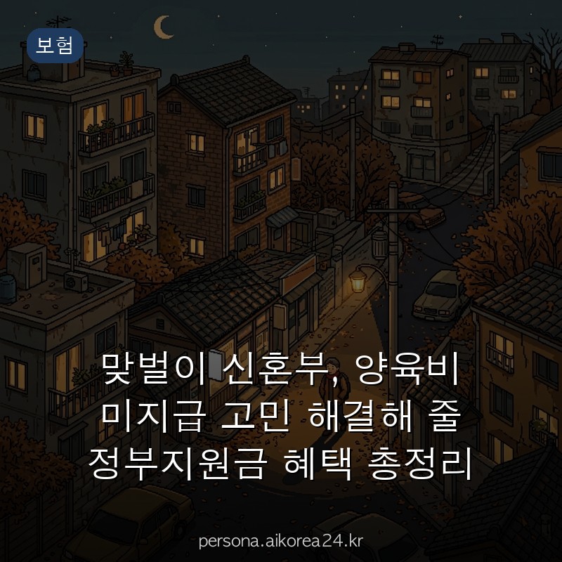 맞벌이 신혼부, 양육비 미지급 고민 해결해 줄 정부지원금 혜택 총정리