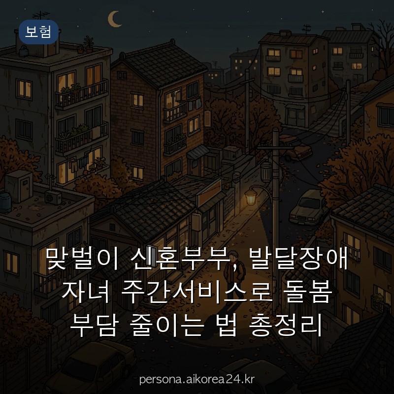 맞벌이 신혼부부, 발달장애 자녀 주간서비스로 돌봄 부담 줄이는 법 총정리