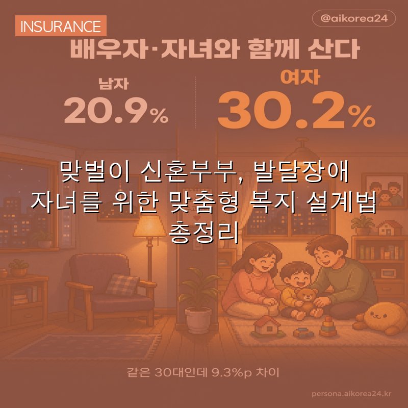 맞벌이 신혼부부, 발달장애 자녀를 위한 맞춤형 복지 설계법 총정리