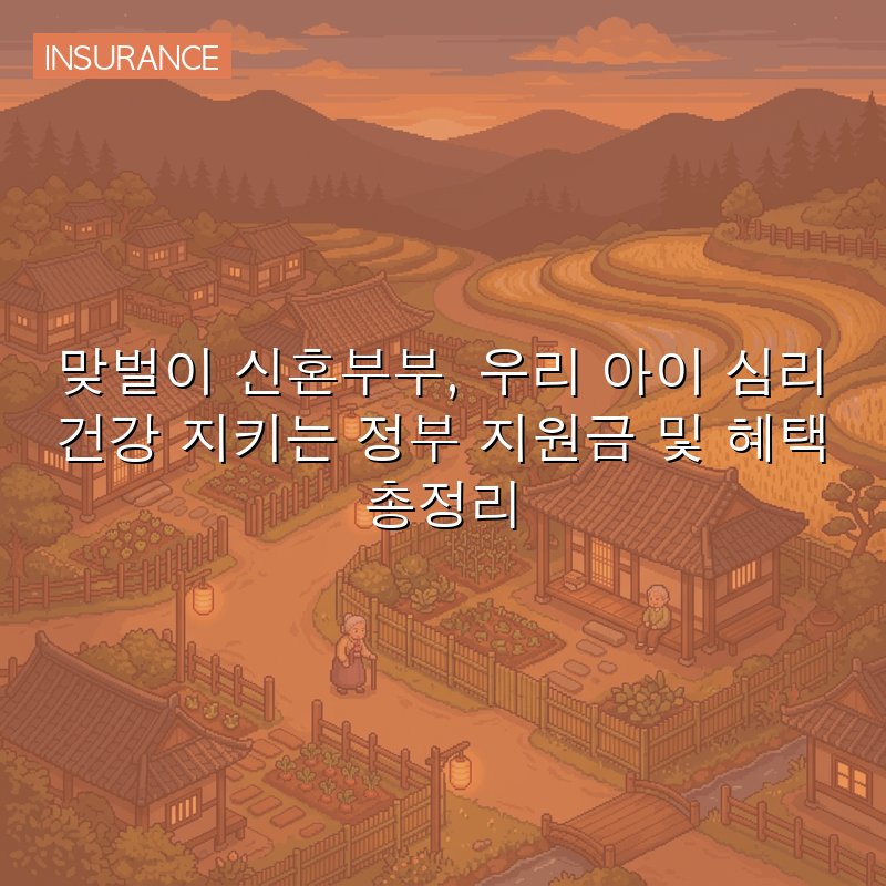 맞벌이 신혼부부, 우리 아이 심리 건강 지키는 정부 지원금 및 혜택 총정리