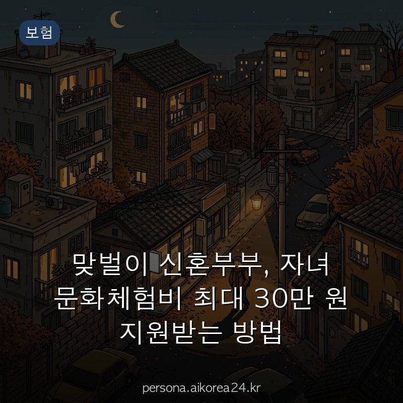 맞벌이 신혼부부, 자녀 문화체험비 최대 30만 원 지원받는 방법