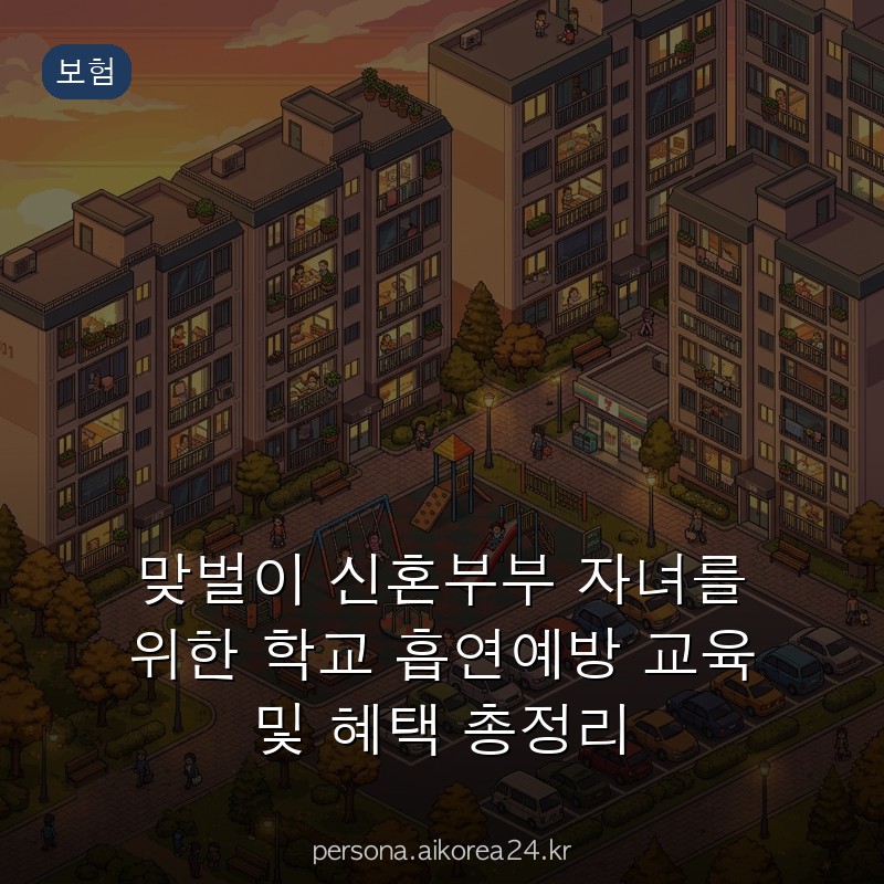 맞벌이 신혼부부 자녀를 위한 학교 흡연예방 교육 및 혜택 총정리