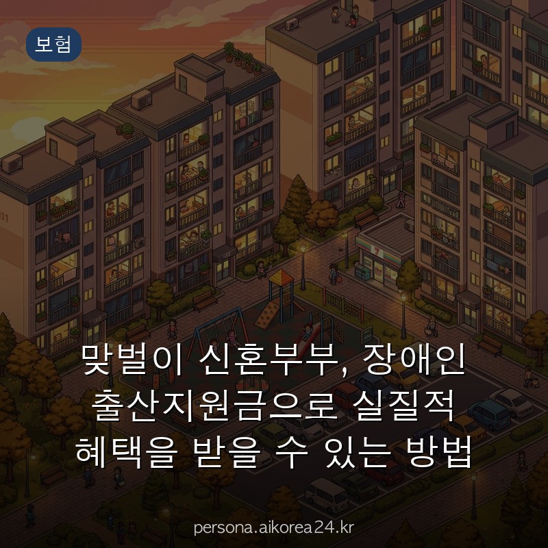 맞벌이 신혼부부, 장애인 출산지원금으로 실질적 혜택을 받을 수 있는 방법 손해 보지 않으려면