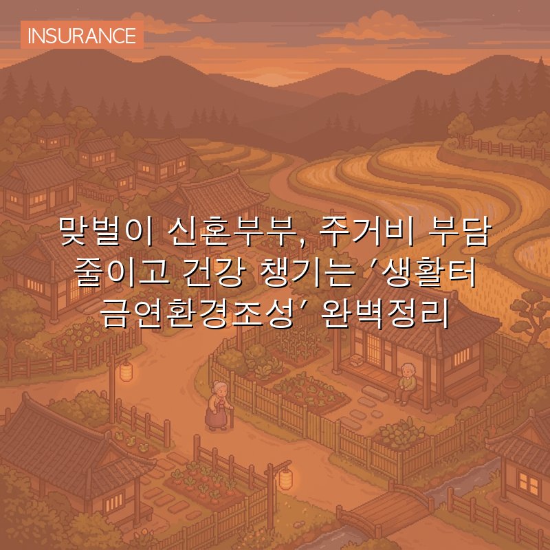 맞벌이 신혼부부, 주거비 부담 줄이고 건강 챙기는 '생활터 금연환경조성' 완벽정리