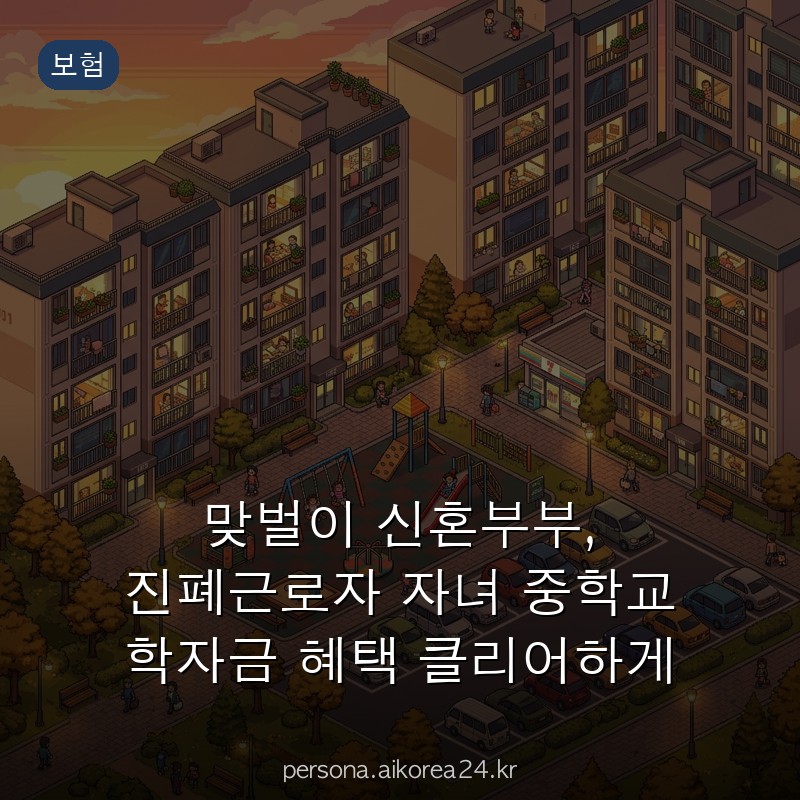맞벌이 신혼부부, 진폐근로자 자녀 중학교 학자금 혜택 클리어하게 정리