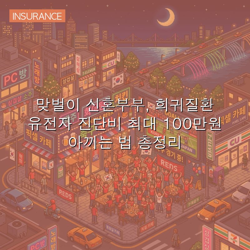 맞벌이 신혼부부, 희귀질환 유전자 진단비 최대 100만원 아끼는 법 총정리