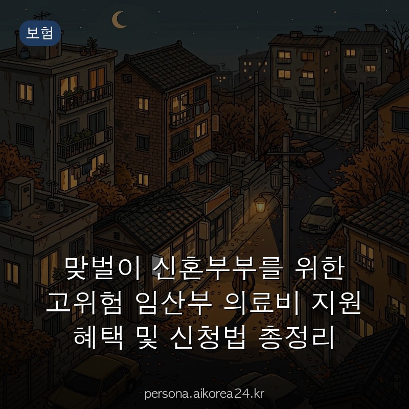 맞벌이 신혼부부를 위한 고위험 임산부 의료비 지원 혜택 및 신청법 총정리