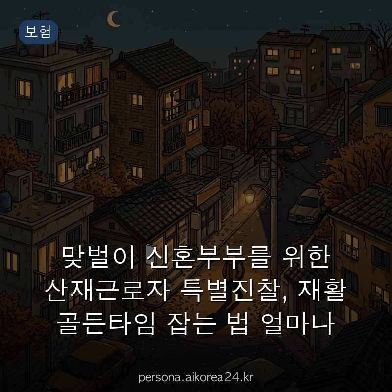 맞벌이 신혼부부를 위한 산재근로자 특별진찰, 재활 골든타임 잡는 법 얼마나 받을까?
