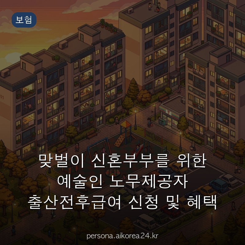 맞벌이 신혼부부를 위한 예술인 노무제공자 출산전후급여 신청 및 혜택 정리 덜어주는 법