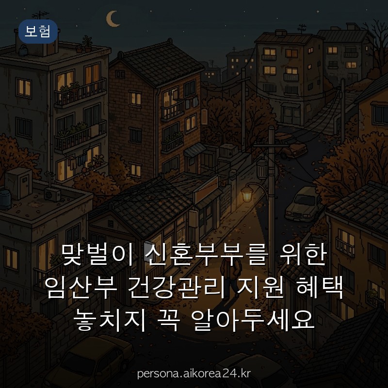 맞벌이 신혼부부를 위한 임산부 건강관리 지원 혜택 놓치지 꼭 알아두세요