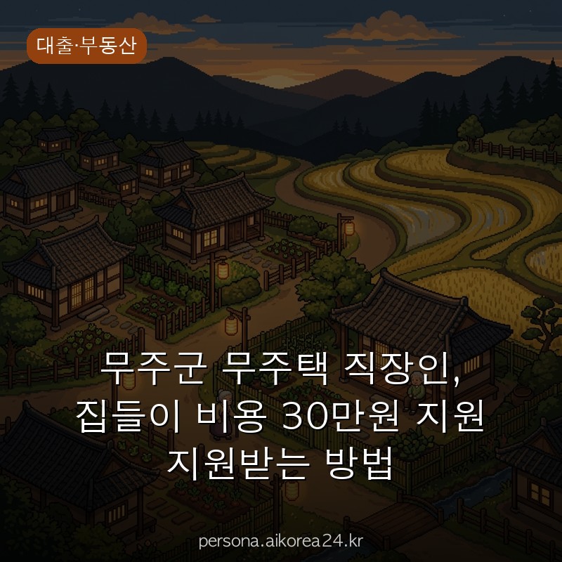 무주군 무주택 직장인, 집들이 비용 30만원 지원 지원받는 방법