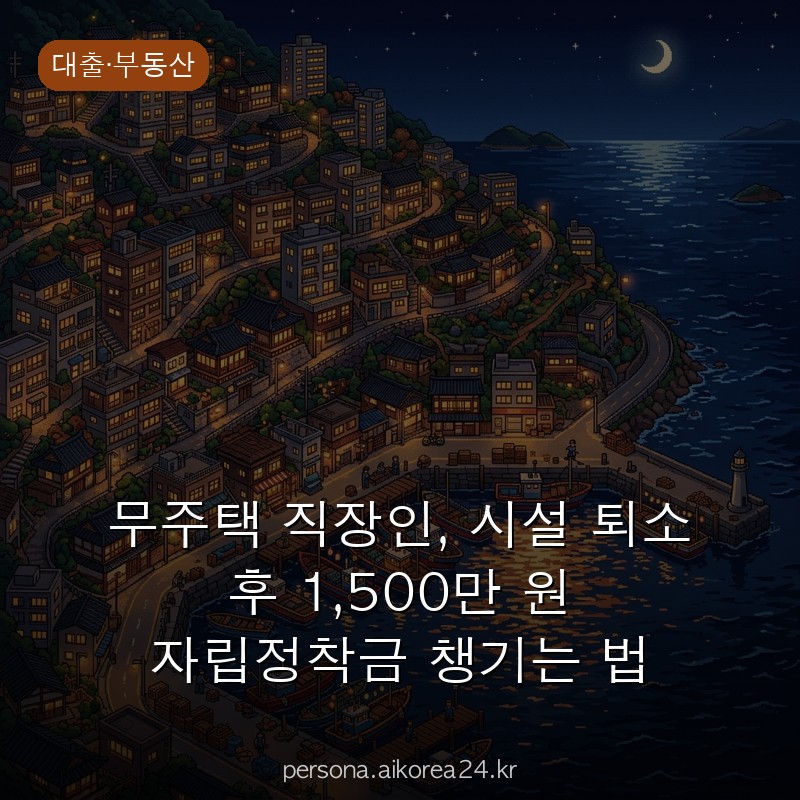 무주택 직장인, 시설 퇴소 후 1,500만 원 자립정착금 챙기는 법 총정리