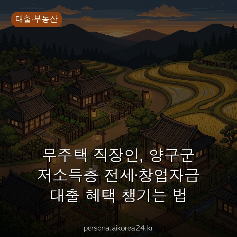 무주택 직장인, 양구군 저소득층 전세·창업자금 대출 혜택 챙기는 법