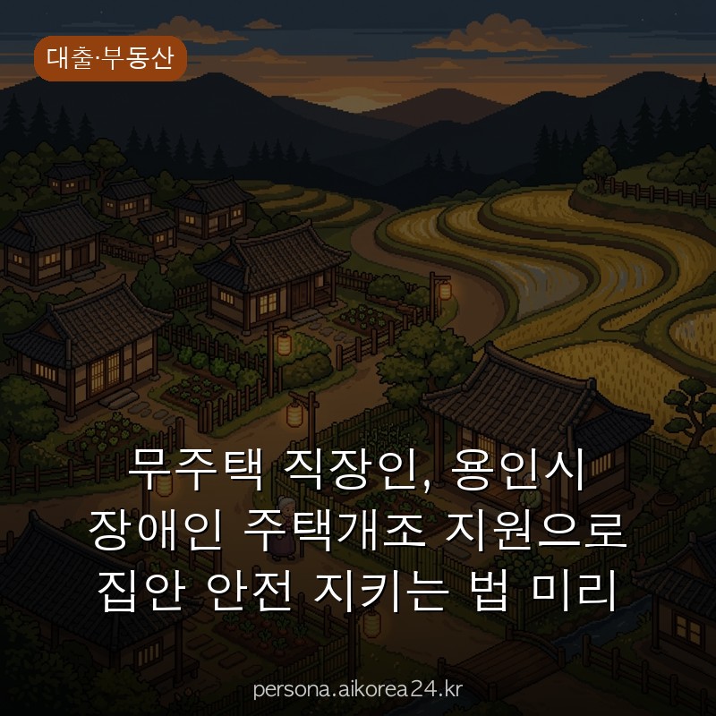 무주택 직장인, 용인시 장애인 주택개조 지원으로 집안 안전 지키는 법 미리 알아두세요