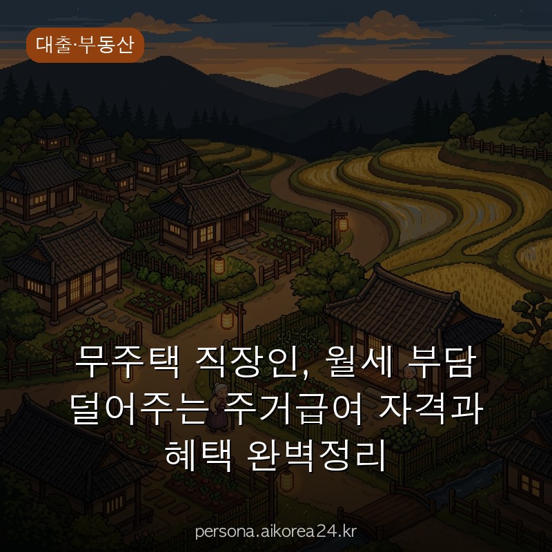 무주택 직장인, 월세 부담 덜어주는 주거급여 자격과 혜택 완벽정리
