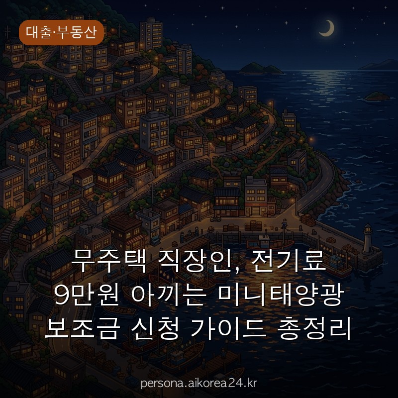 무주택 직장인, 전기료 9만원 아끼는 미니태양광 보조금 신청 가이드 총정리