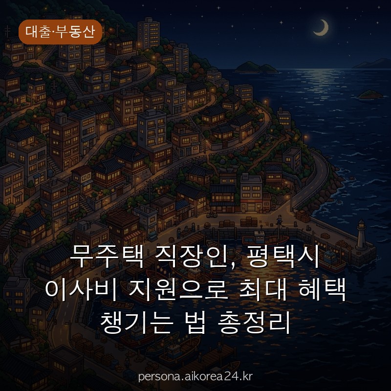 무주택 직장인, 평택시 이사비 지원으로 최대 혜택 챙기는 법 총정리
