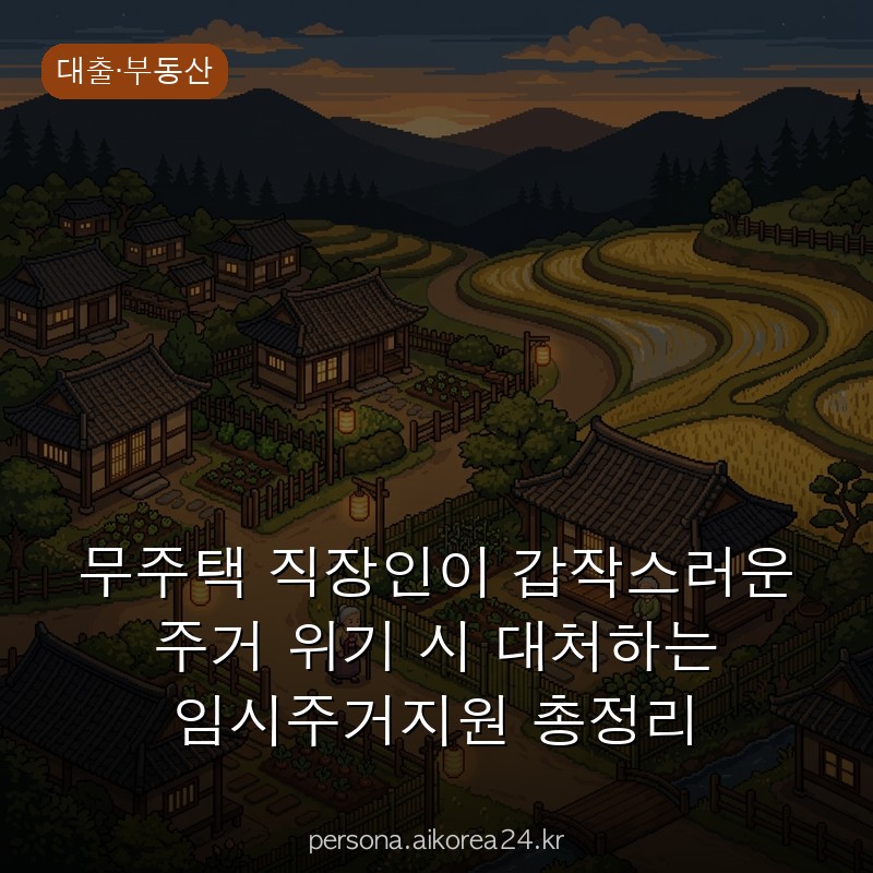 무주택 직장인이 갑작스러운 주거 위기 시 대처하는 임시주거지원 총정리