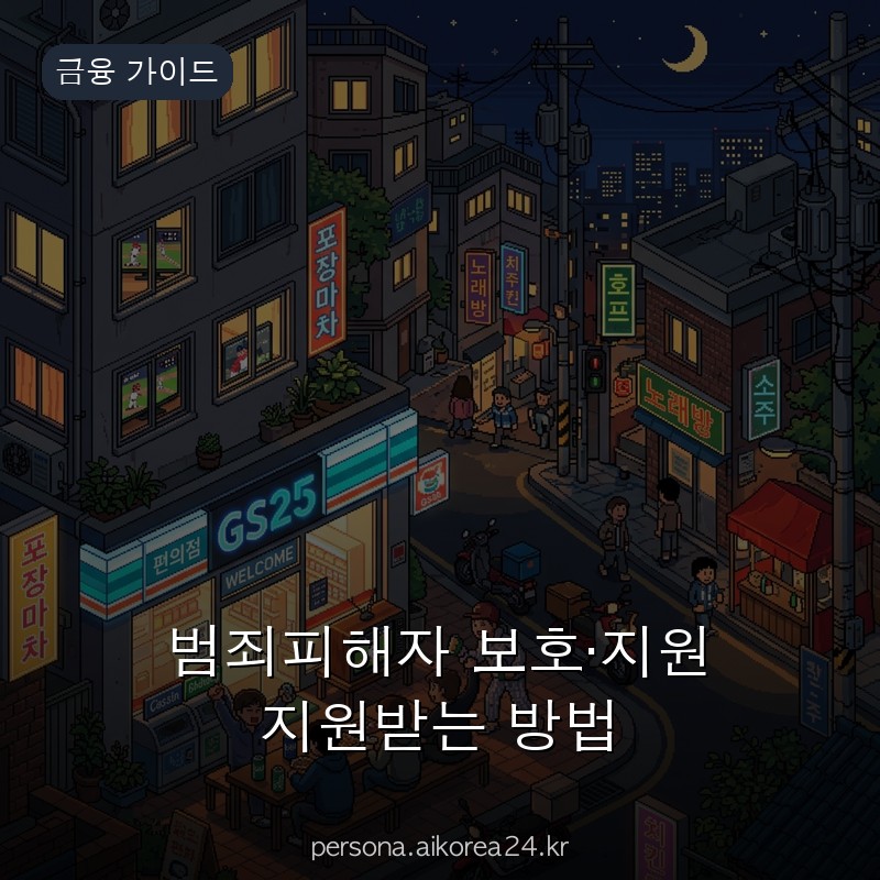 범죄피해자 보호·지원 지원받는 방법