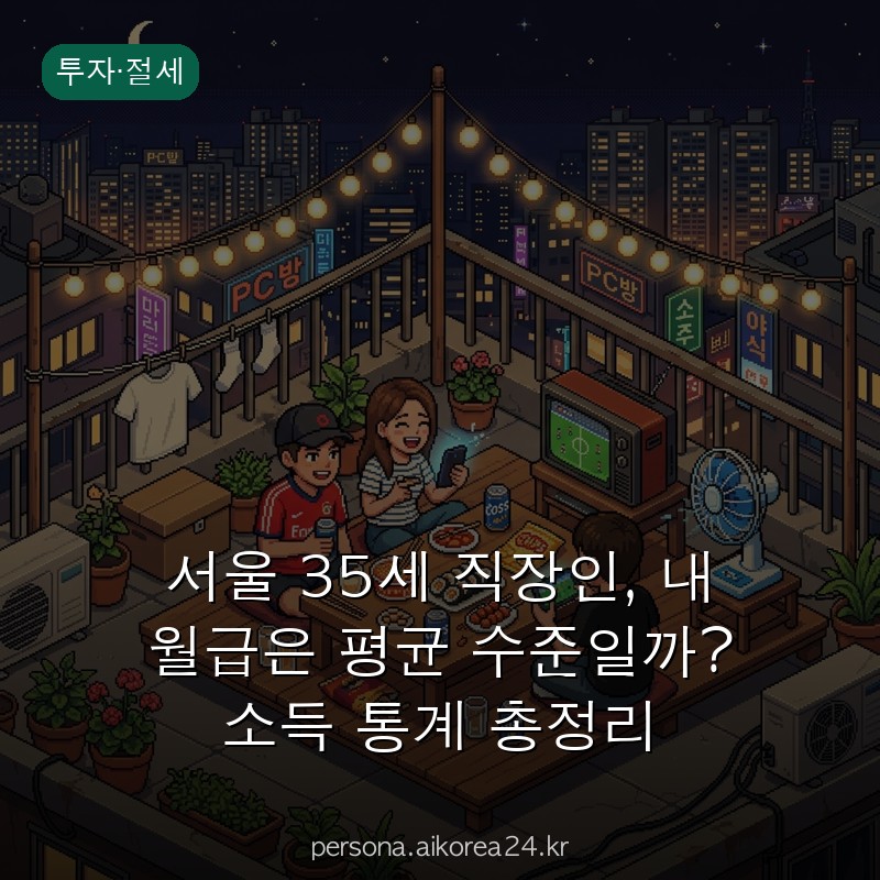 서울 35세 직장인, 내 월급은 평균 수준일까? 소득 통계 총정리