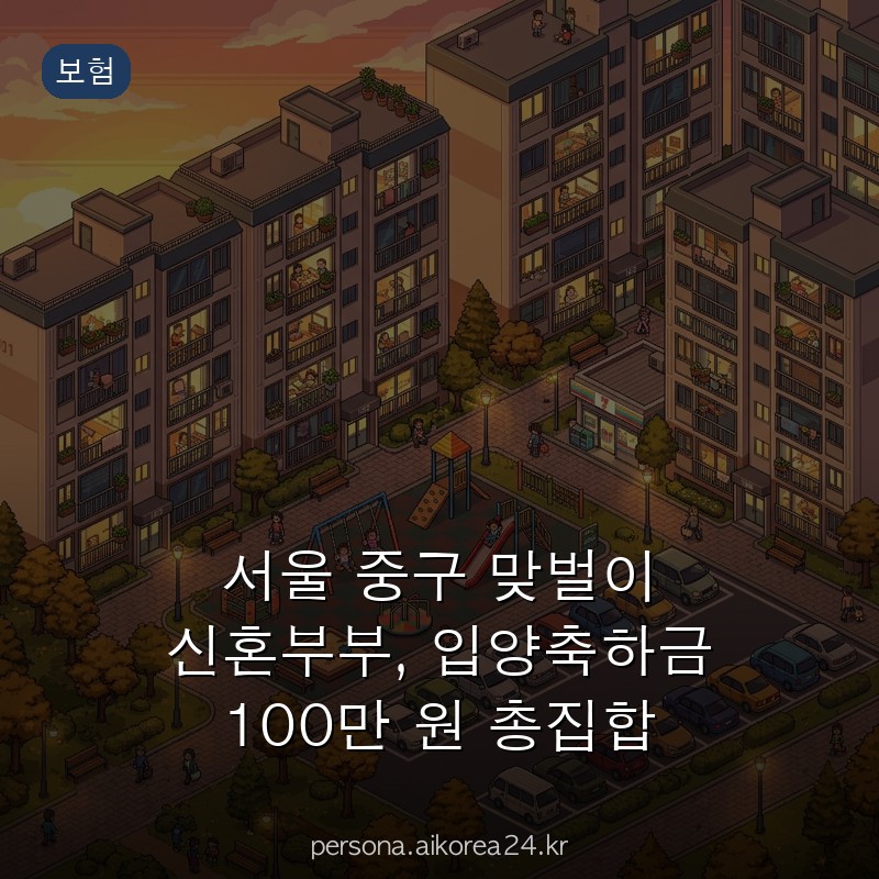 서울 중구 맞벌이 신혼부부, 입양축하금 100만 원 총집합