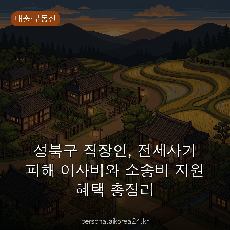 성북구 직장인, 전세사기 피해 이사비와 소송비 지원 혜택 총정리
